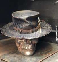 Load image into Gallery viewer, Boho rock straw hat  "Eclisse di luna "