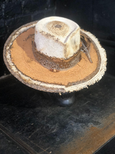 Load image into Gallery viewer, Boho rock straw hat  "Up side down , down side up “