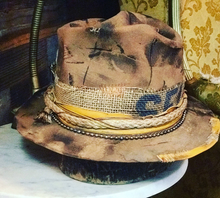 Load image into Gallery viewer, Vintage Rare Custom cowboy hat , "THE GUNNY SACK"