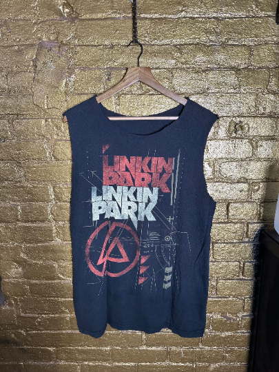 Unisex Rock & Roll linkin park  custom vintage tee / T-shirt