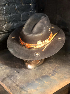 Vintage Rare Custom Cowboy Hat , "FALLEN ANGEL"