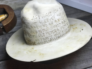 Vintage Rare Custom cowboy hat " GRUNGE TRIBUTE"