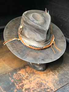 Vintage  Rare Custom Hat "Feathery fire “