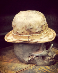 Vintage Rare Custom Hat , " The Star Bowler Rock n Roller