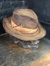 Load image into Gallery viewer, Vintage Rare Custom Cowboy Hat , “Sunday I’ll skip the mass”
